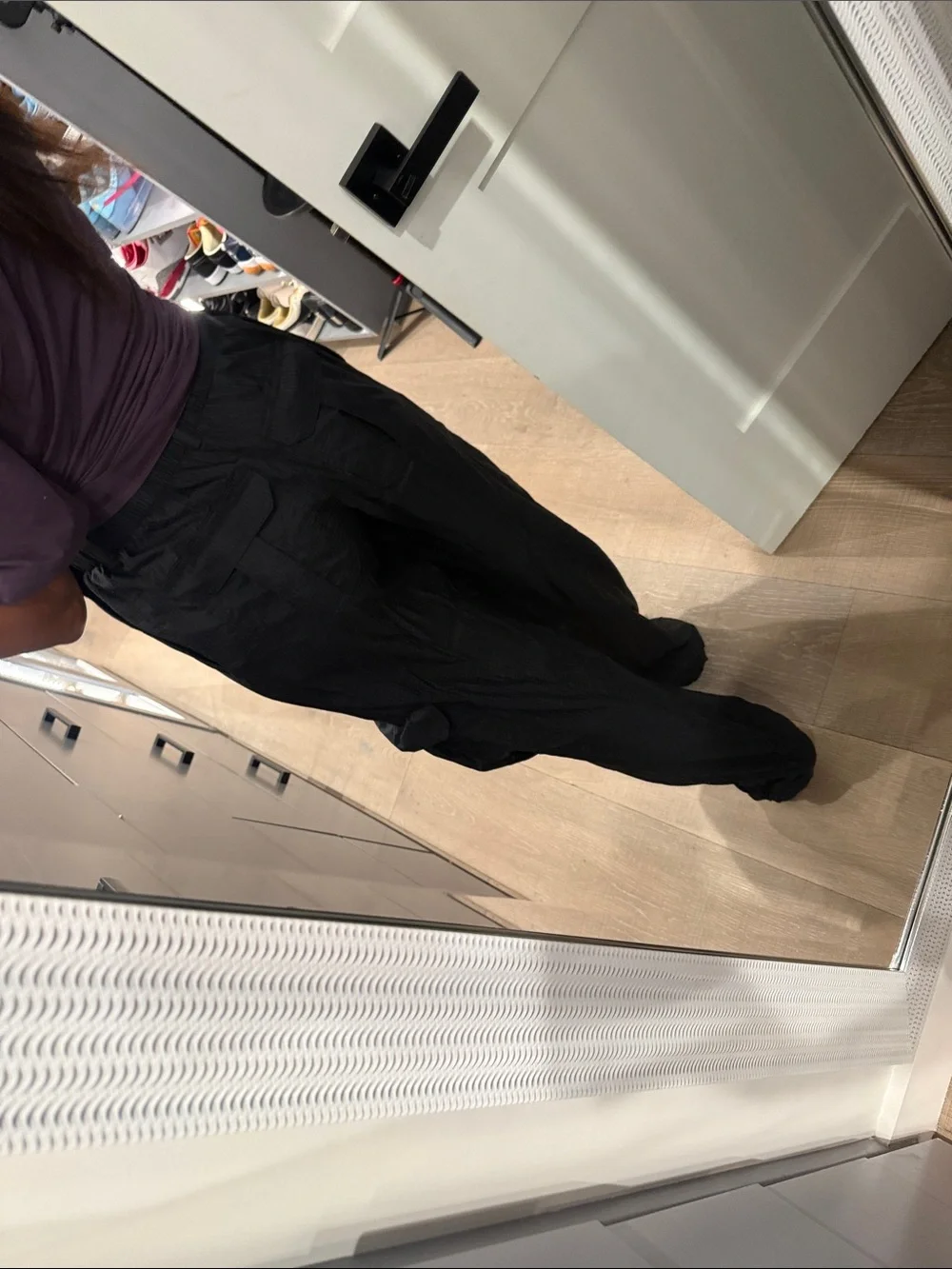 ALO sheer game time Yoga Black Wide-Leg Cargo Pants